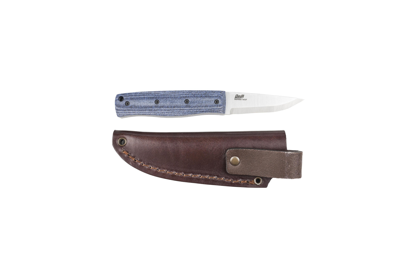 Pk70Fx - Bluejeans Micarta -  Scandi - Leather